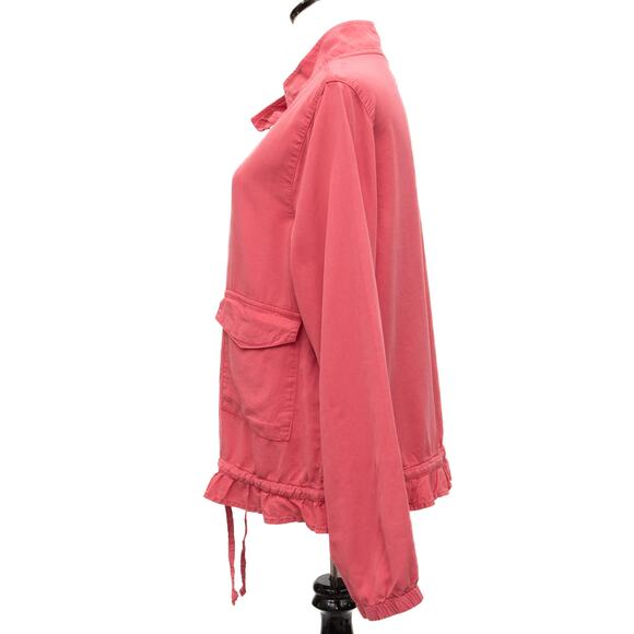 Sanctuary Rose Pink Lightweight Zip Utility Jacket Size Small - Picture 2 of 11